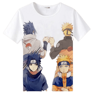 T-Shirt Naruto Uchiha et Uzumaki