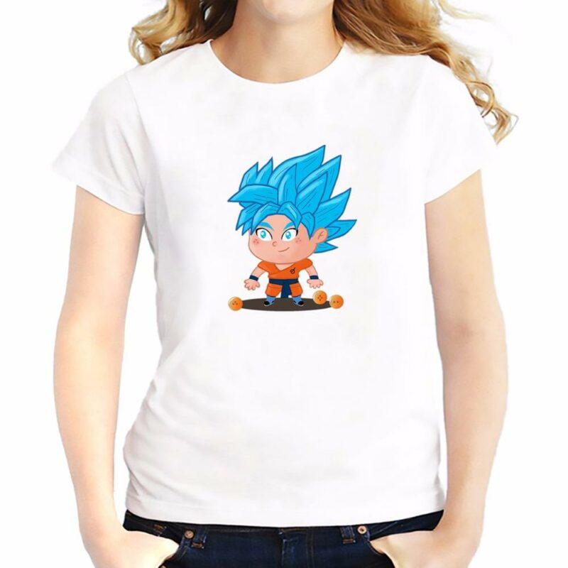 T-Shirt DBZ Femme Goku Super Saiyan Blue