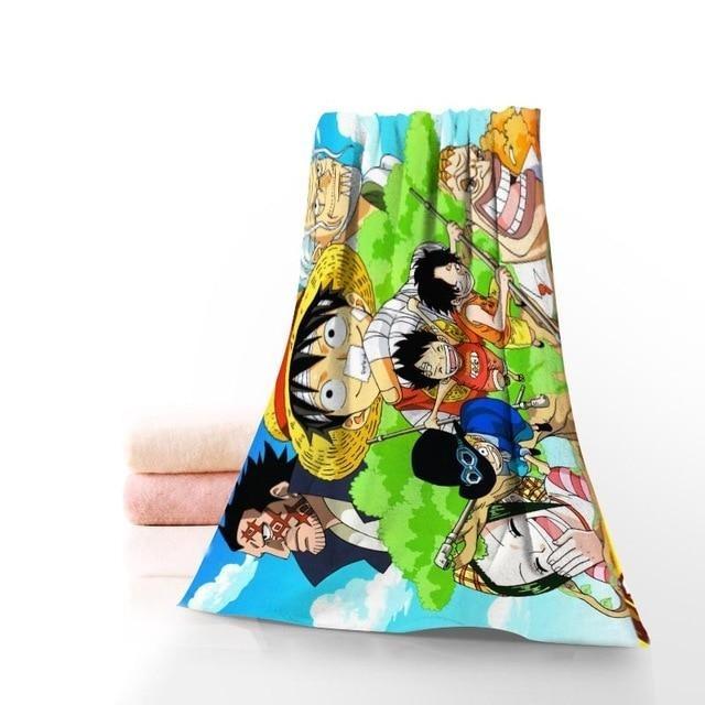 Serviette de Plage One Piece Enfance de Luffy