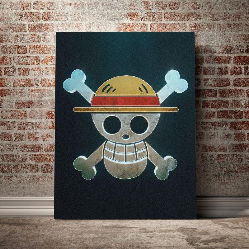 Tableau One Piece Jolly Roger de Luffy