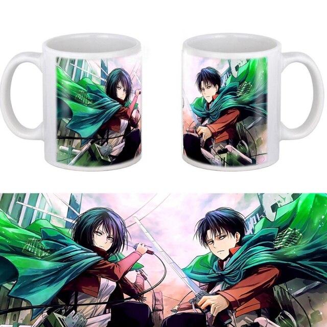 Mug Attaque des titans Mikasa et Livaï