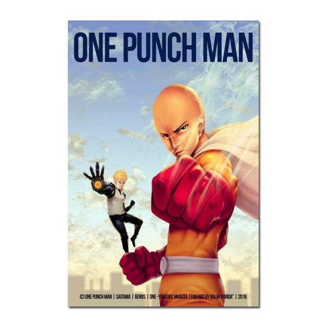 Tableau One Punch Man Saitama Genos Disciple