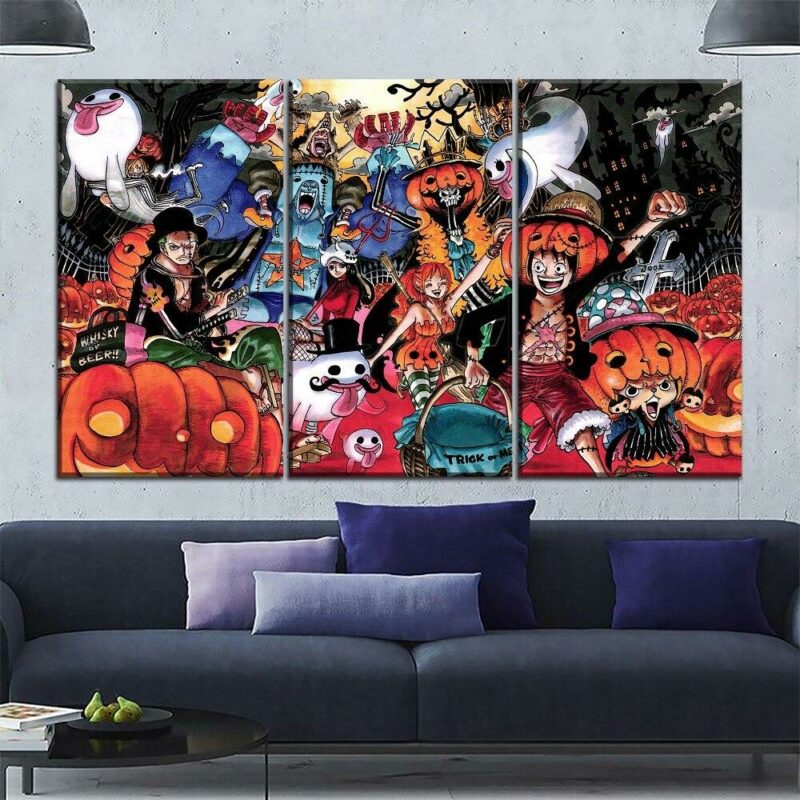 Tableau One Piece Pirates d'Halloween