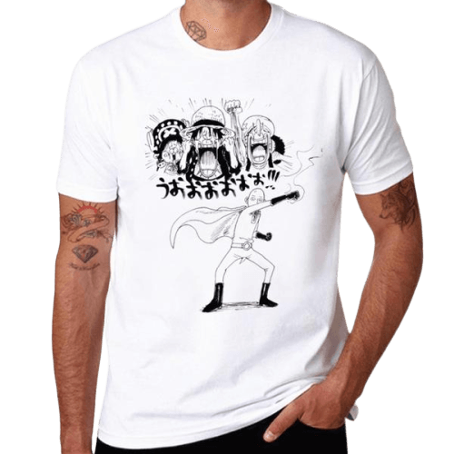 T-Shirt Saitama & Luffy